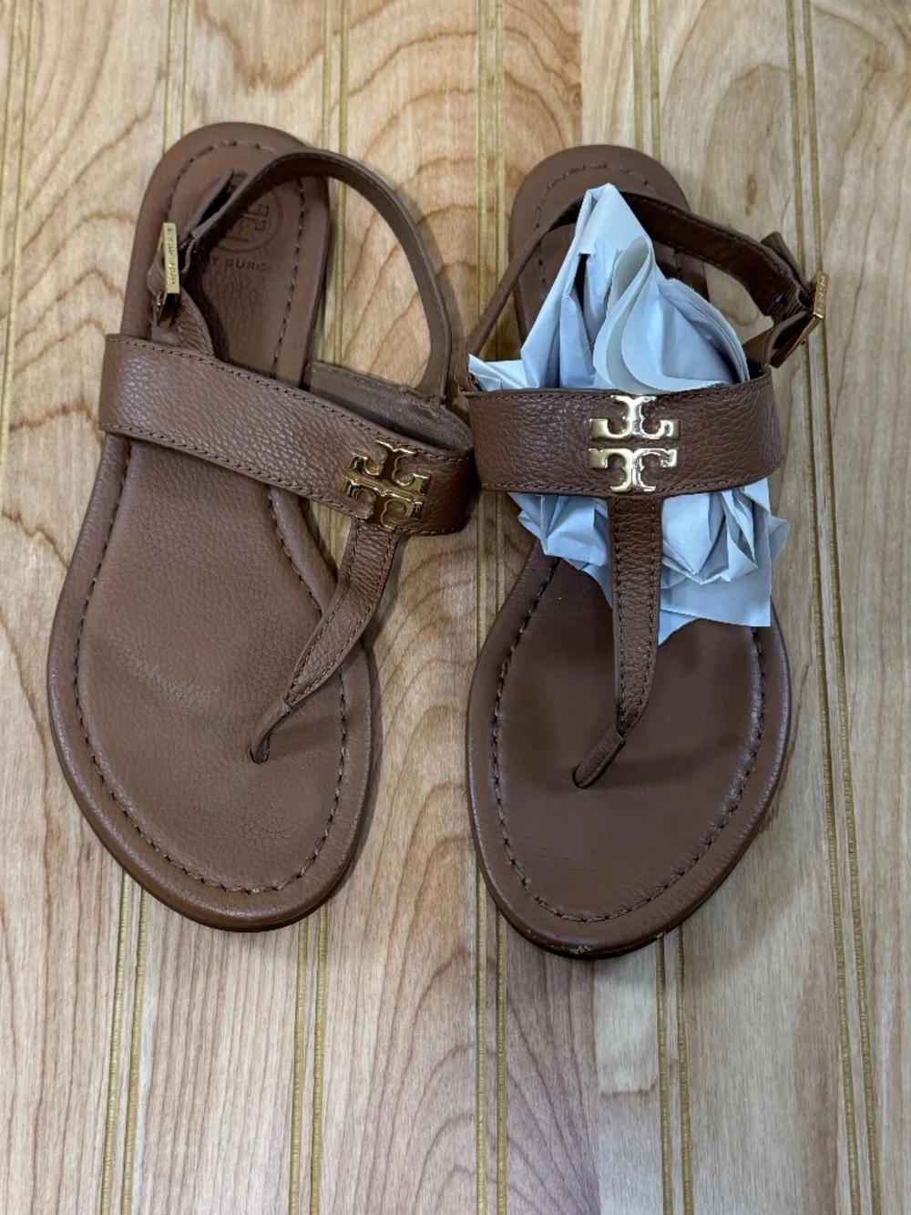 Tory Burch Tan Strappy Sandals Size 7.5